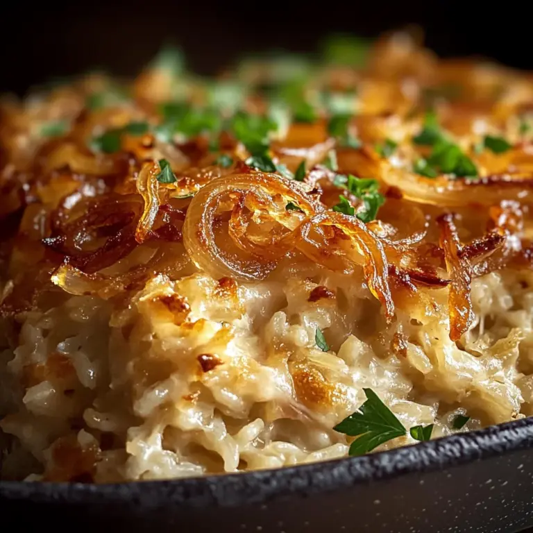 French Onion Chicken Rice Casserole