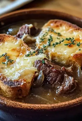 French Onion Short Rib Soup with Gruyère Toast