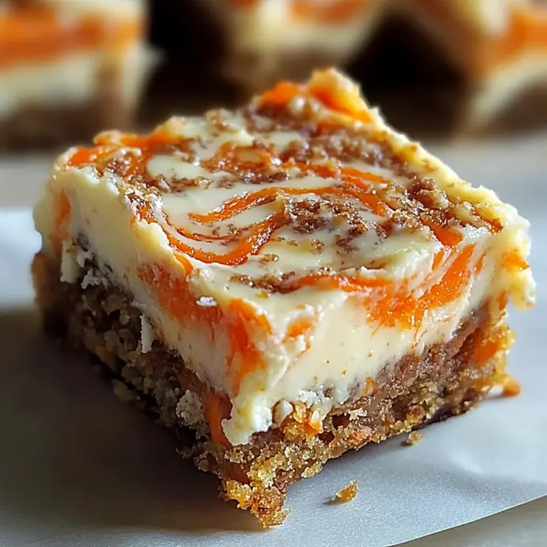 Irresistibly Indulgent Carrot Cake Cream Cheese Bars