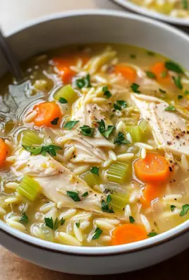 Lemon Chicken Orzo Soup
