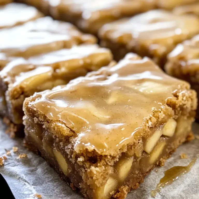 Maple Glazed Apple Blondies
