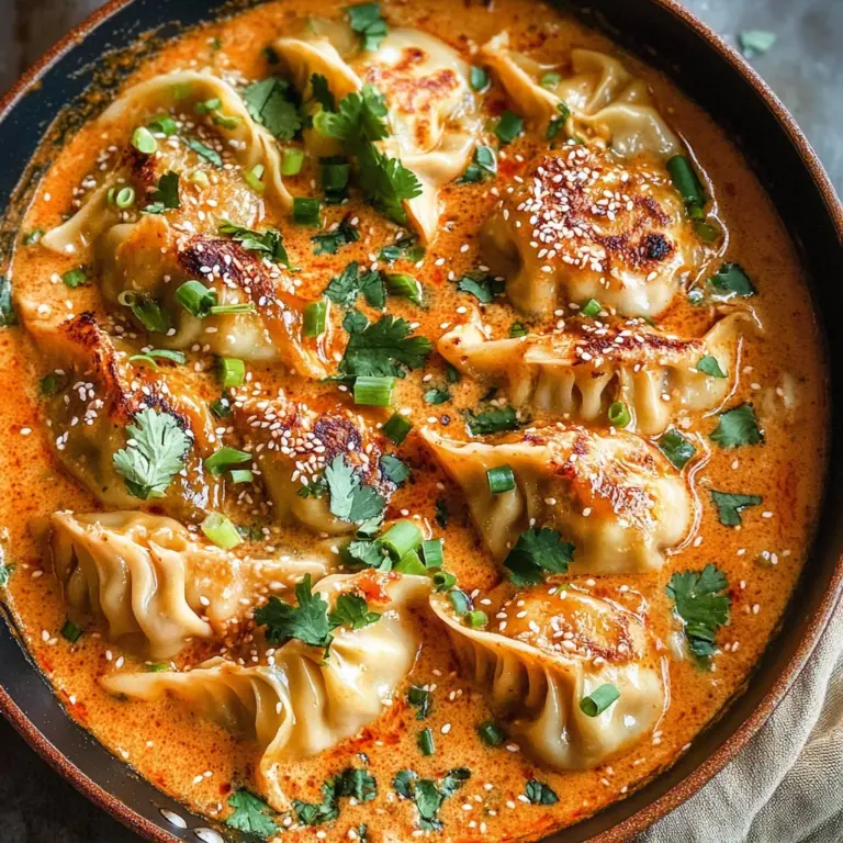 One Pan Baked Dumplings