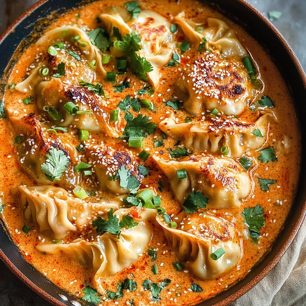 One Pan Baked Dumplings