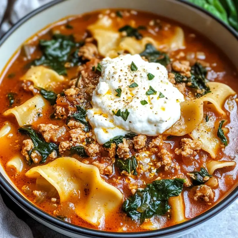 One Pot Lasagna Soup