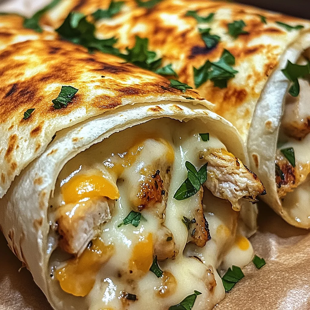 Ooey-Gooey Cheesy Garlic Chicken Wraps You’ll Love!