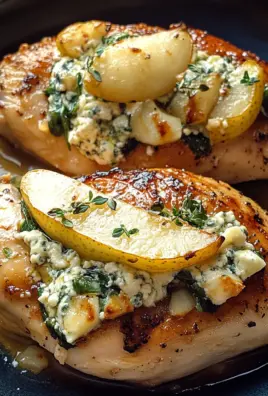 Pear and Gorgonzola Stuffed Chicken