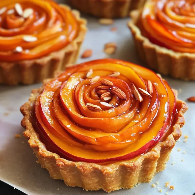 Persimmon Almond Rosette Tarts