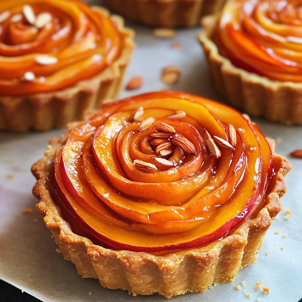 Persimmon Almond Rosette Tarts