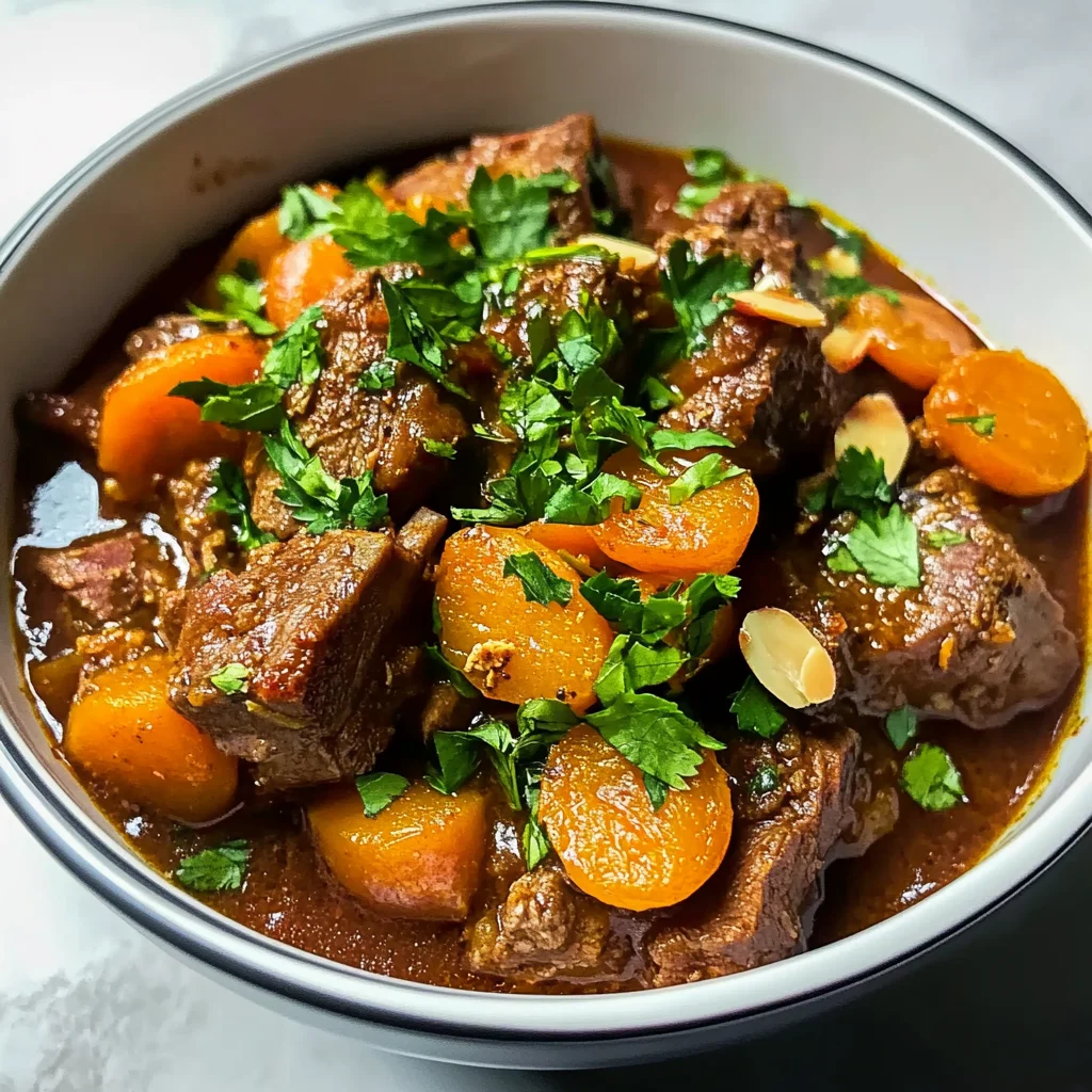 Slow Cooker Moroccan Lamb Tagine with Apricots