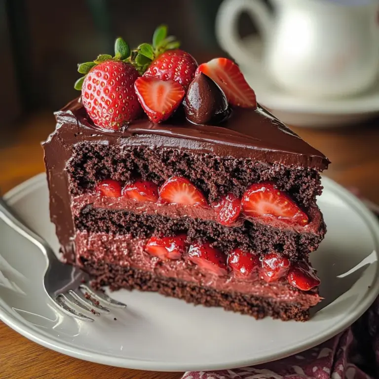 Strawberry Chocolate Cake – A Luscious, Decadent Treat