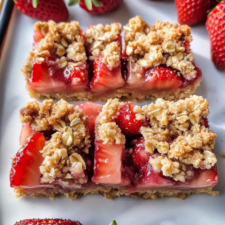 Strawberry Oatmeal Crumble Bars Recipe