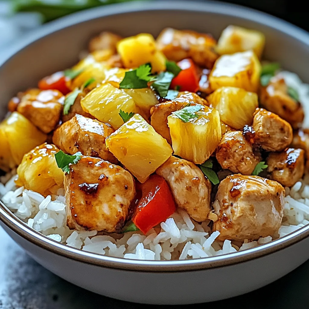 Sweet & Savory Pineapple Chicken Rice!