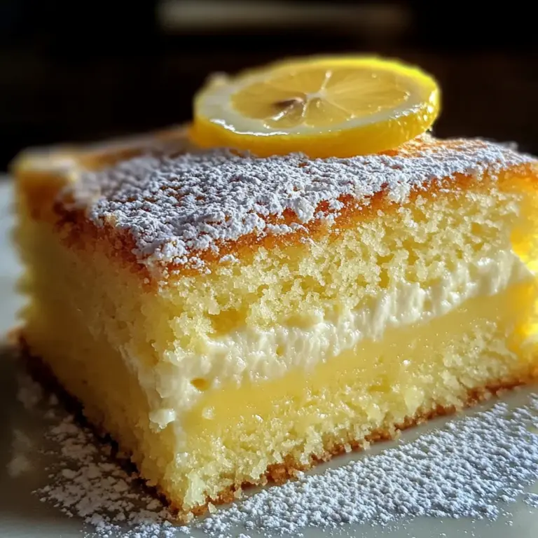 The Best Lemon Custard Cake