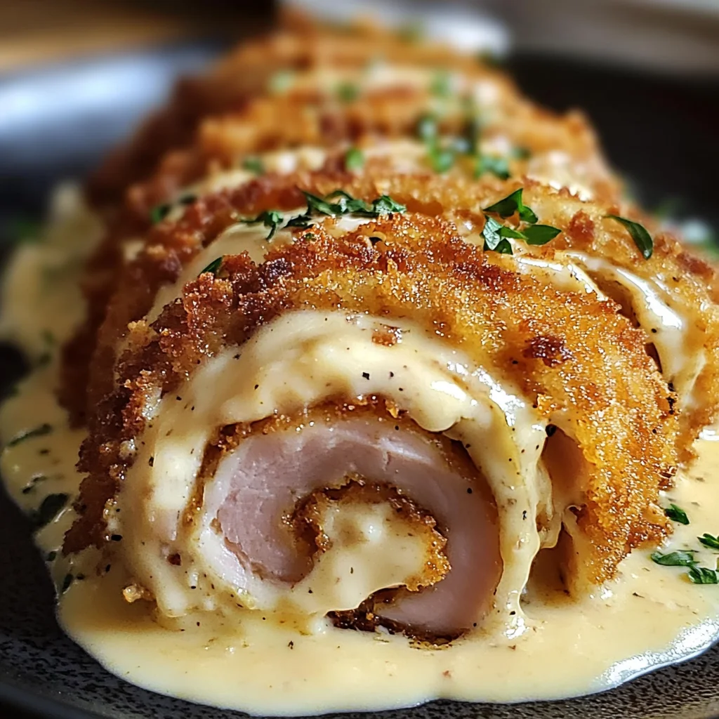 crispy creamy chicken cordon bleu