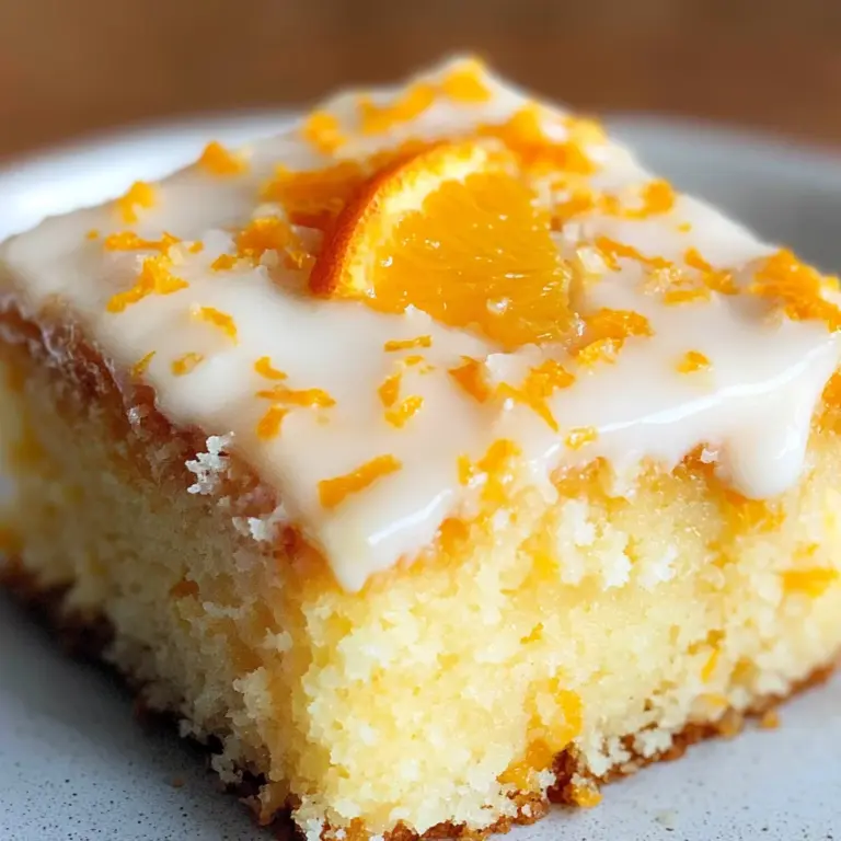 BEST Orange Drizzle Traybake Cake