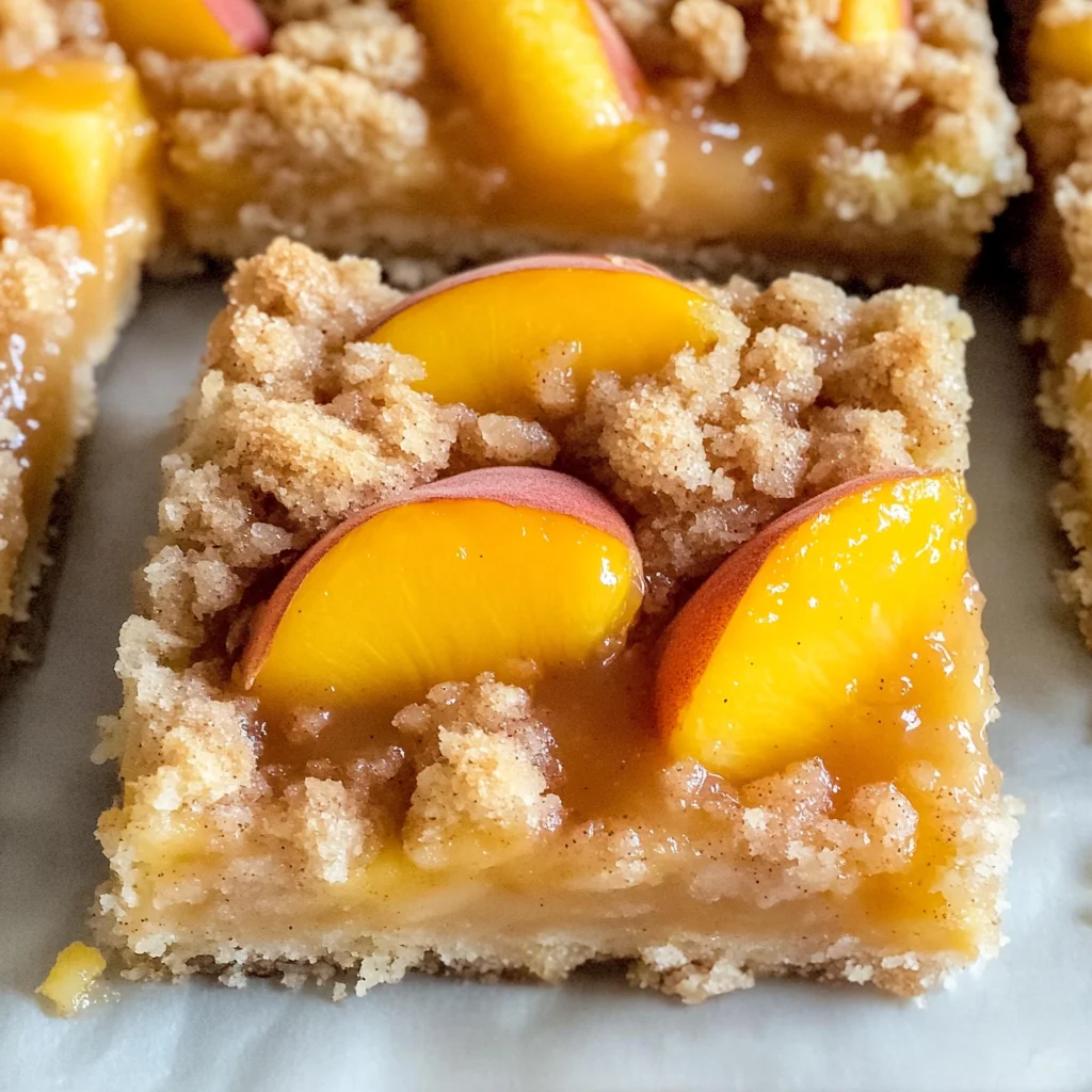 Best Bakery-Style Peach Crumble Bars