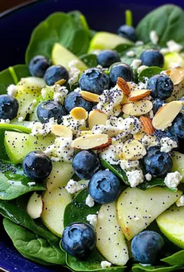 Blueberry Spinach Salad & Homemade Orange Poppy Seed Dressing