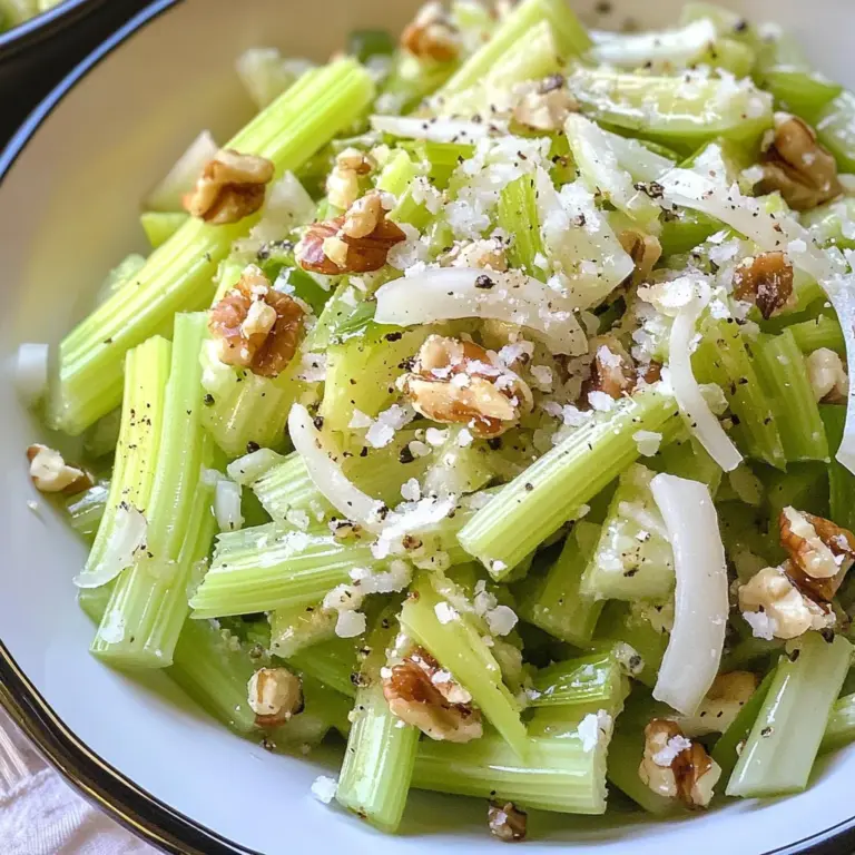 Celery Salad with Onions & Parmesan