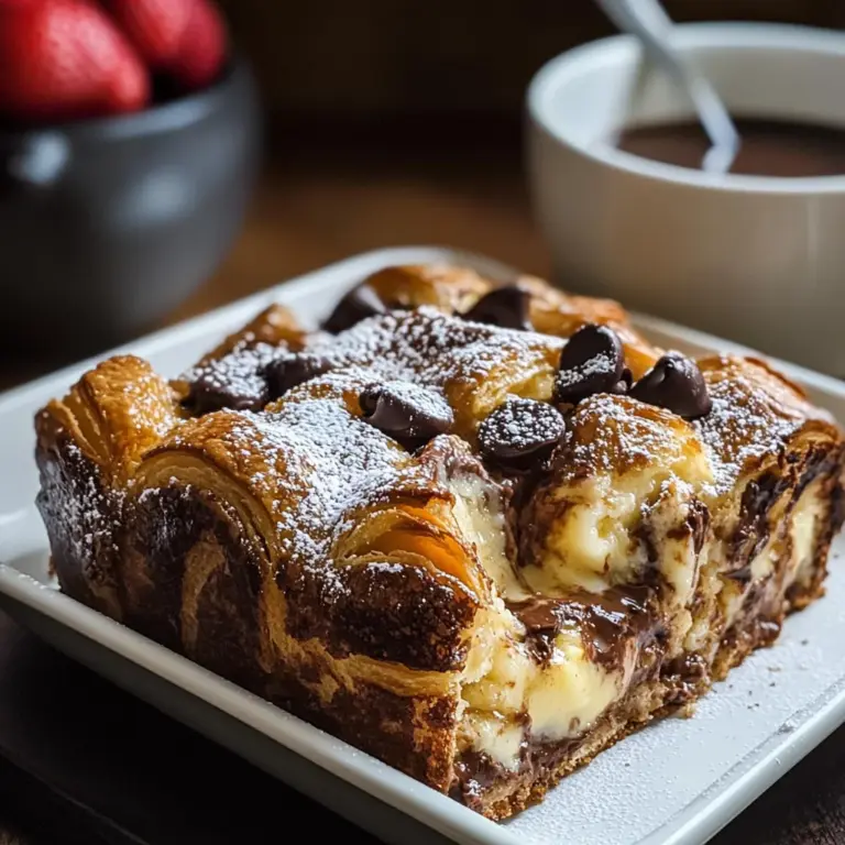 Chocolate Croissant Breakfast Bake – Easy, Decadent & Perfect for Brunch
