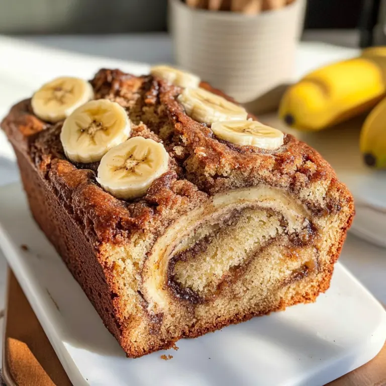 Cinnamon Swirled Banana Bread