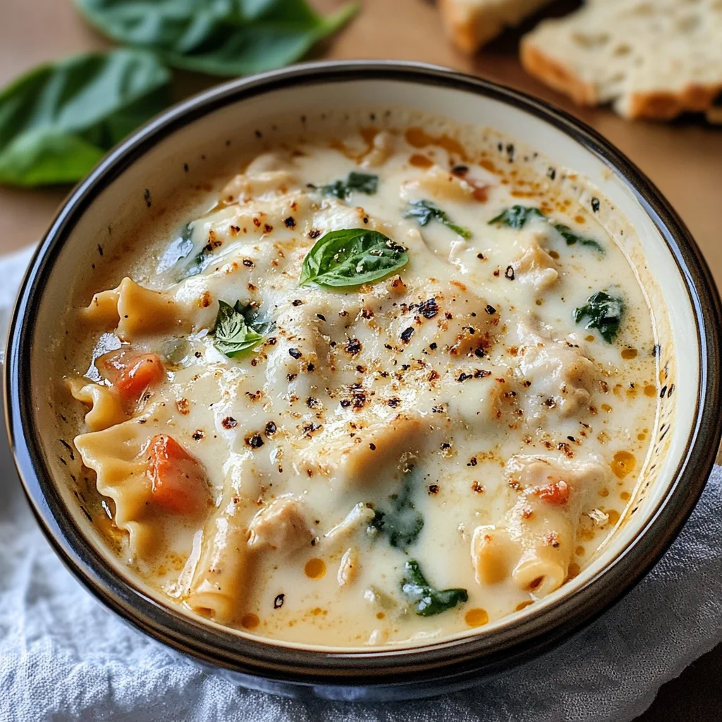 Creamy Chicken Lasagna Soup