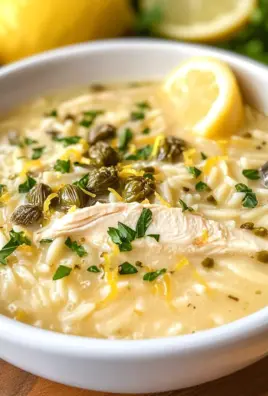 Creamy Lemon Chicken Orzo Soup