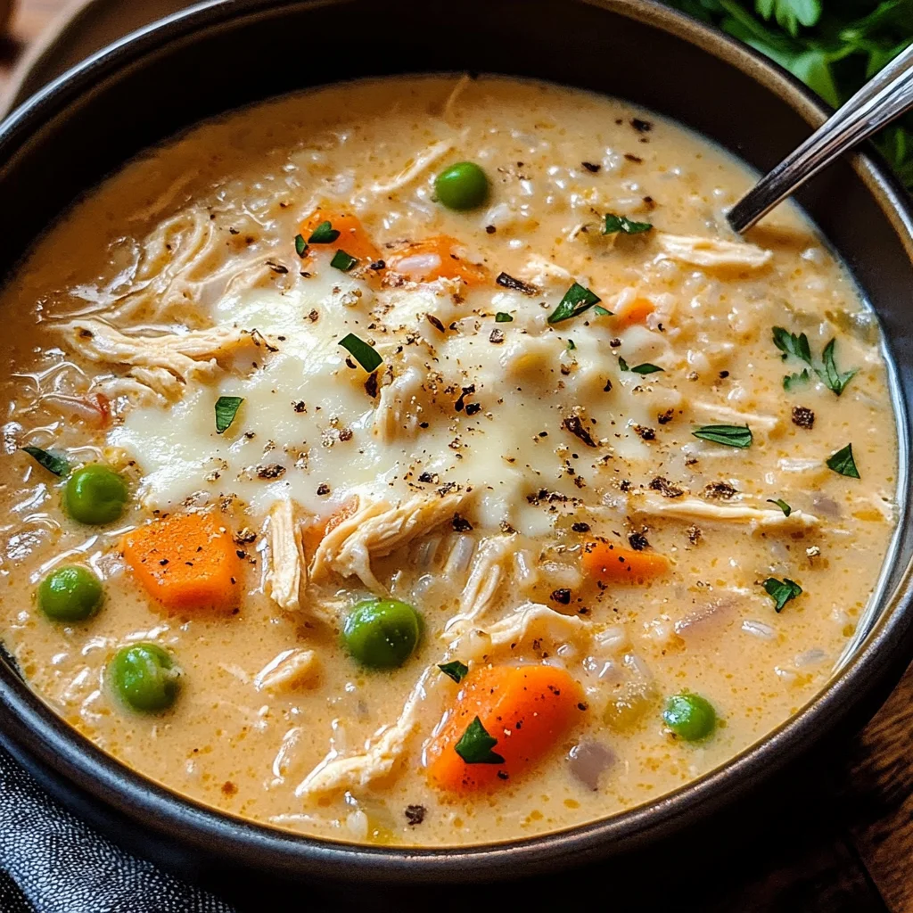Creamy White Chicken + Rice Soup