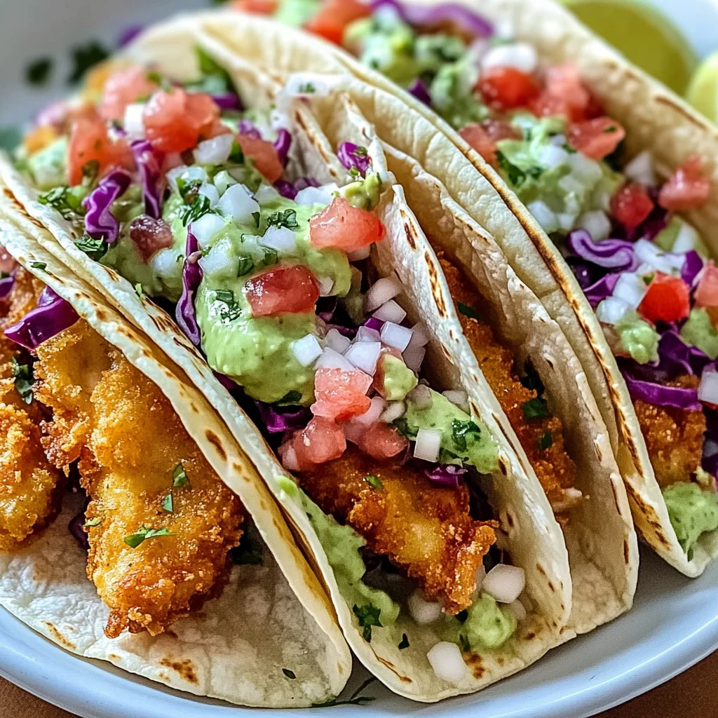 Crispy Baja Fish Tacos with Avocado Crema (30-Minutes)