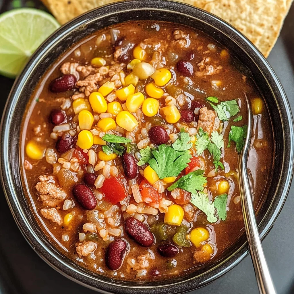 Crock Pot Taco Rice Soup Recipe
