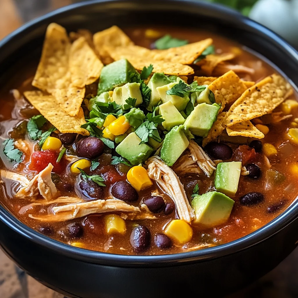 Crockpot Chicken Tortilla Soup