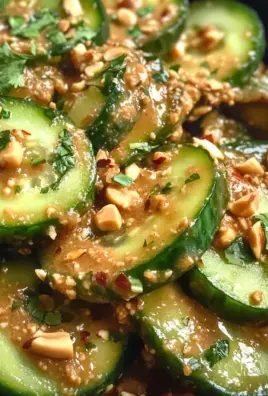 Cucumbers in Spicy Peanut Sauce