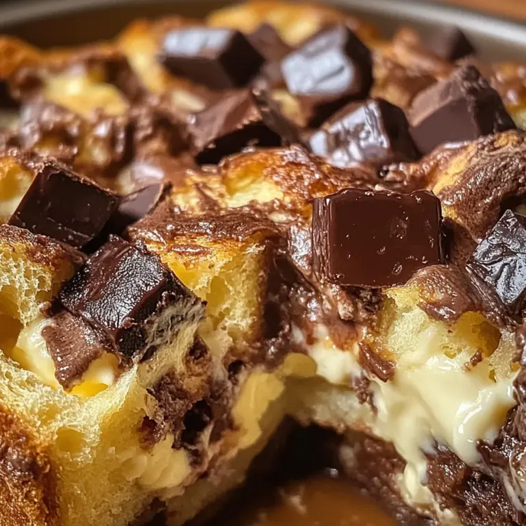 Decadent Chocolate Cream Cheese Bread Pudding