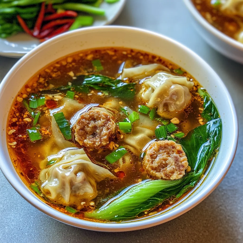 Deconstructed Wonton Soup