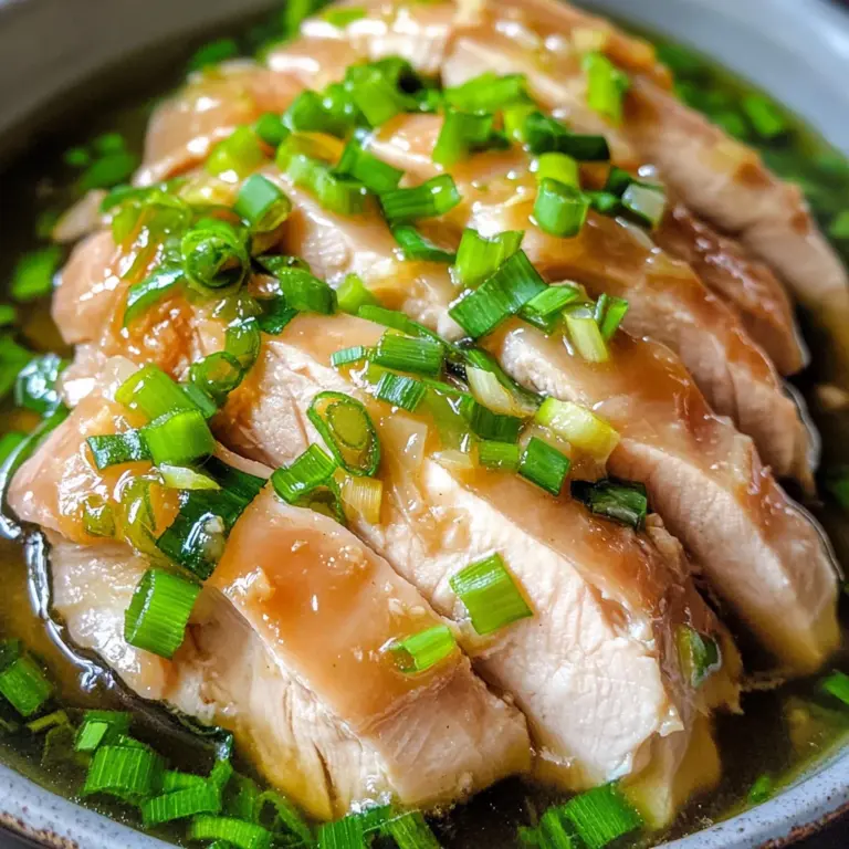 Ginger Scallion Poached Chicken