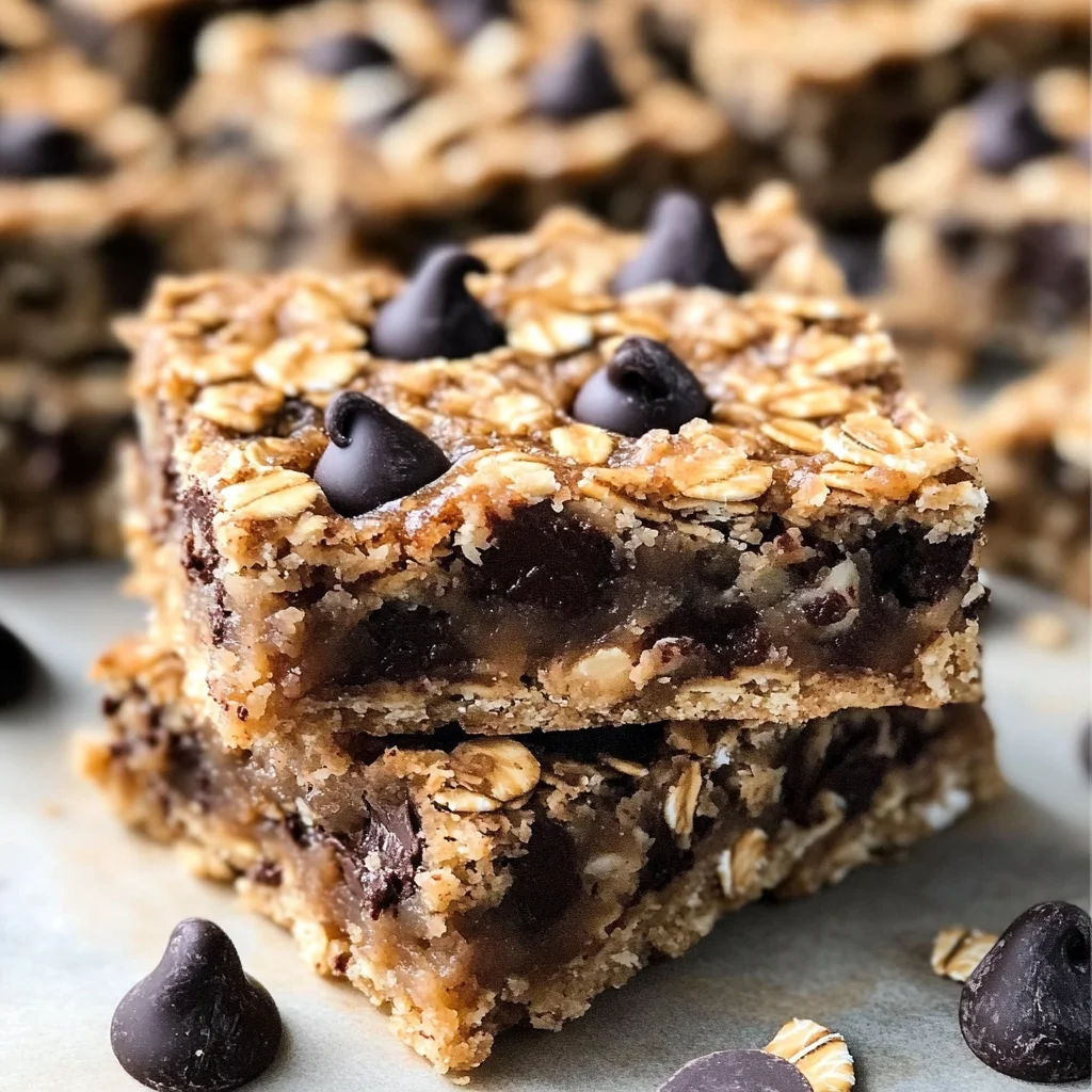 Healthy Chocolate Chip Oatmeal Bars Recipe