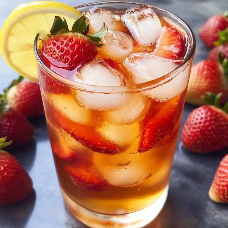 Homemade Strawberry Iced Tea
