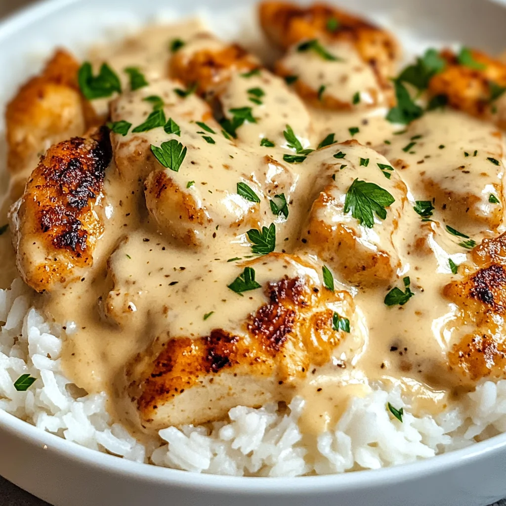 How to Make Creamy Smothered Chicken and Rice – Easy Dinner Idea