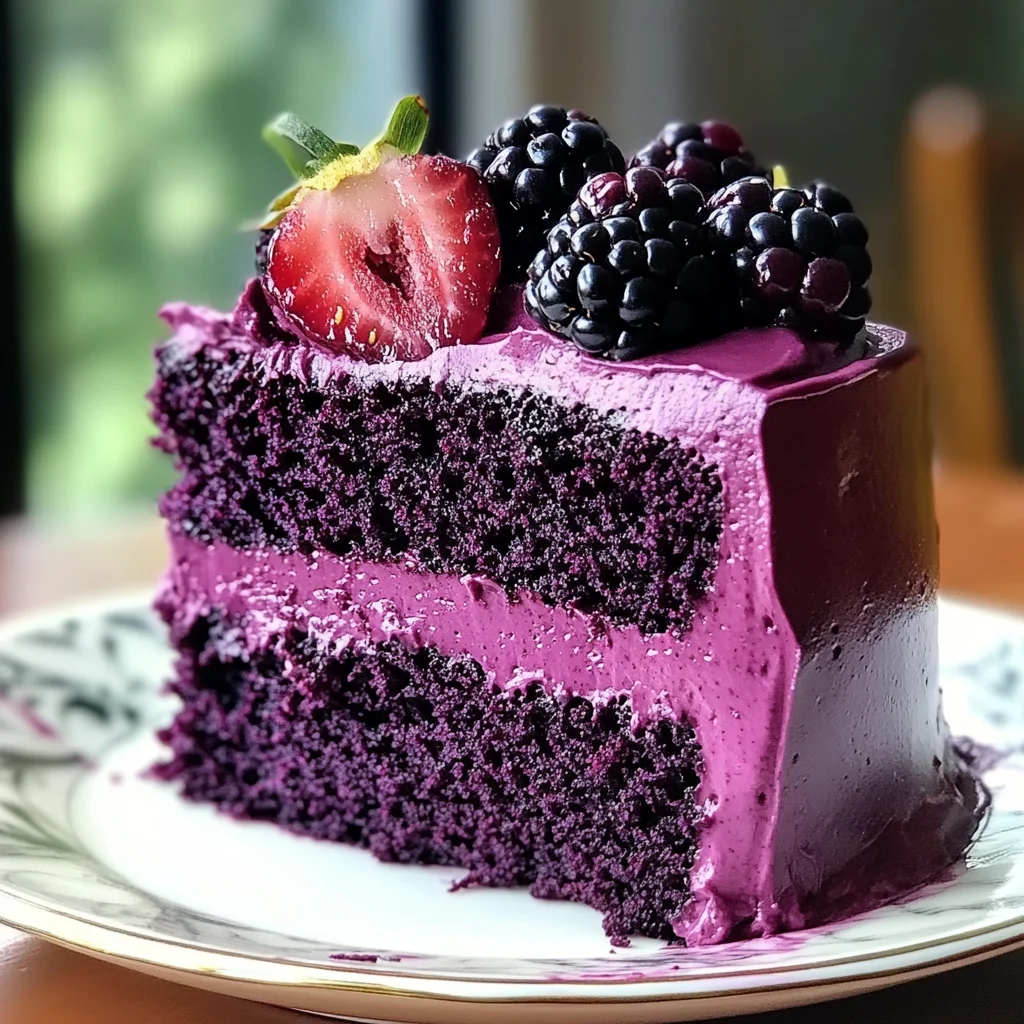 Indulge in Irresistible Blackberry Velvet Cake Bliss