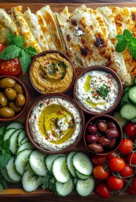 Irresistible Mediterranean Brunch Boards with 3 Dips and Flatbreads