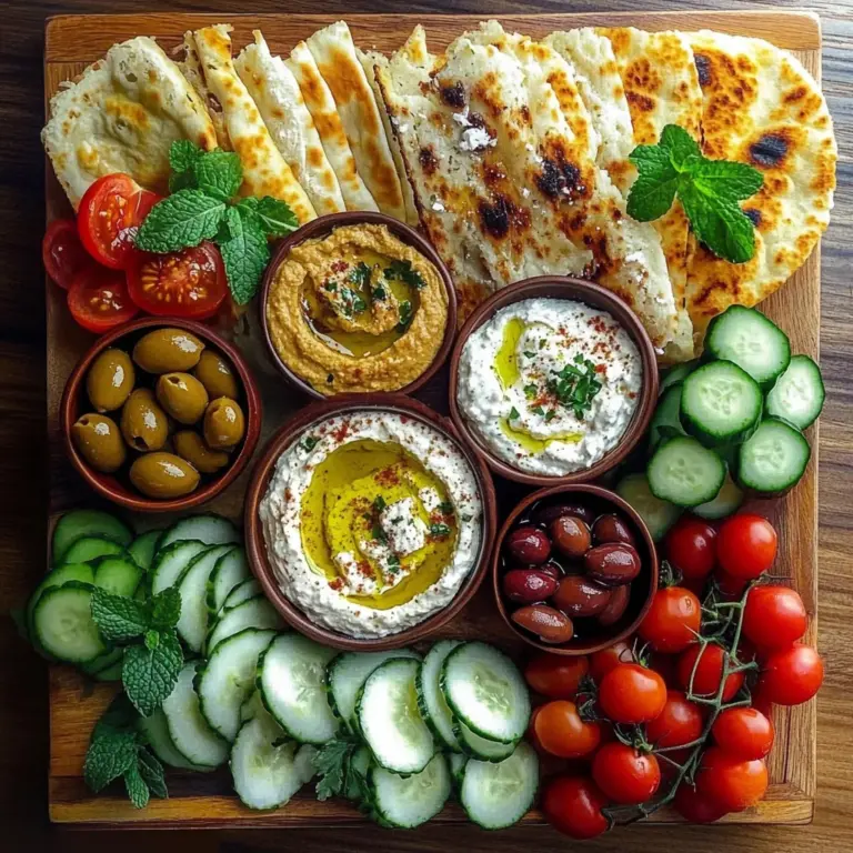 Irresistible Mediterranean Brunch Boards with 3 Dips and Flatbreads