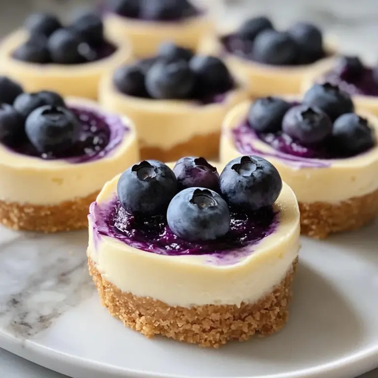 Juicy Mini Lemon Blueberry Cheesecakes