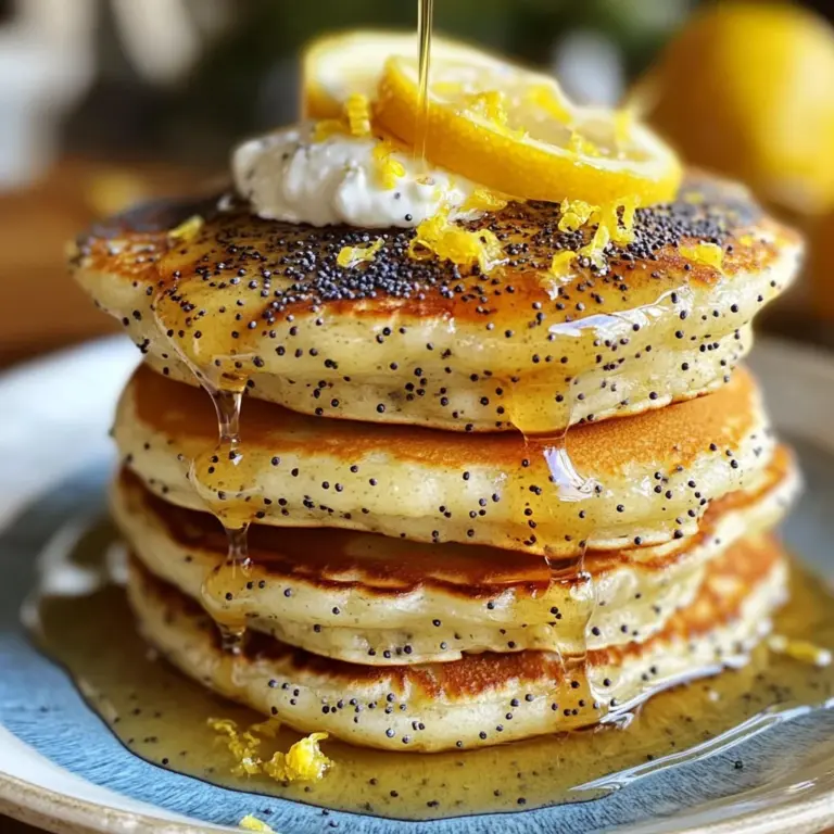 Lemon Poppy Seed Pancakes