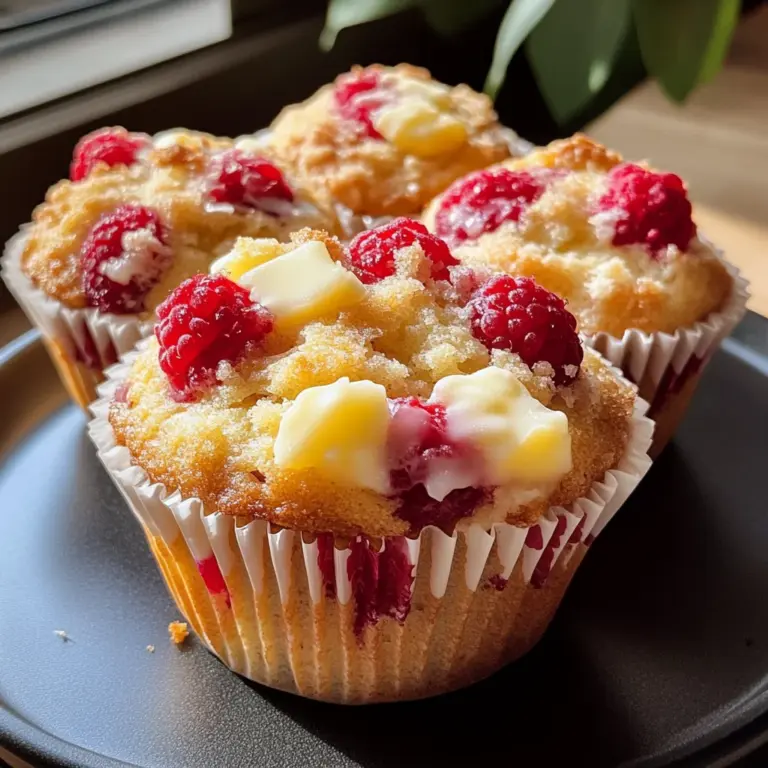 Lemon Raspberry White Chocolate Muffins