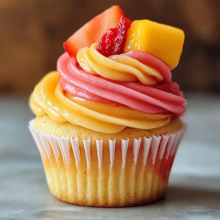 Mango Strawberry Sunset Cupcakes: A Delightful Recipe!