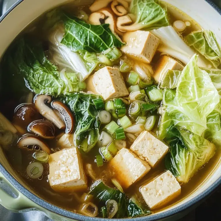 Napa Cabbage Tofu Soup