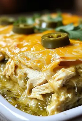 Quick and Easy Green Chile Chicken Enchilada Casserole