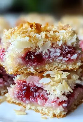 Raspberry Coconut Bars Recipe