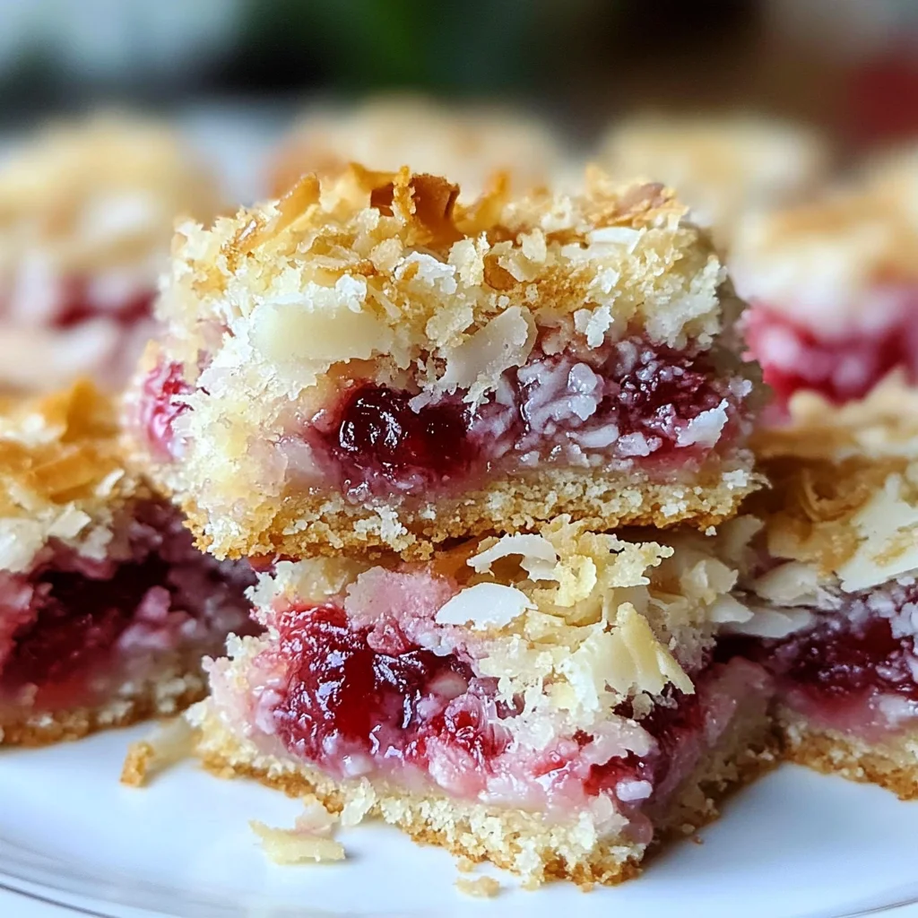 Raspberry Coconut Bars Recipe