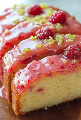 Raspberry Glazed Key Lime Cake