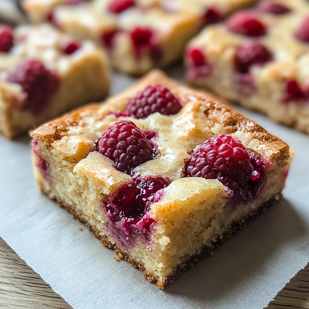Raspberry White Chocolate Brownies (Blondies)